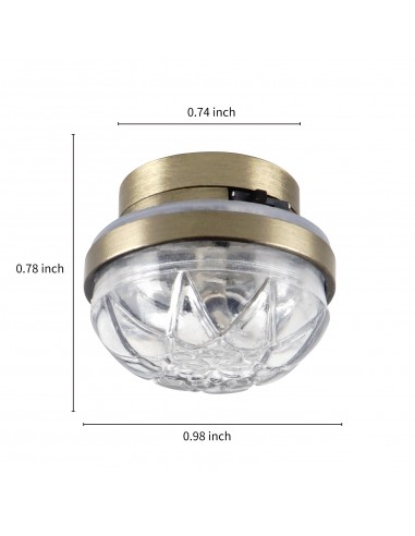 Waldosia 1:12 Scale Dollhouse Miniature LED Clear Etched Ceiling Lamp
