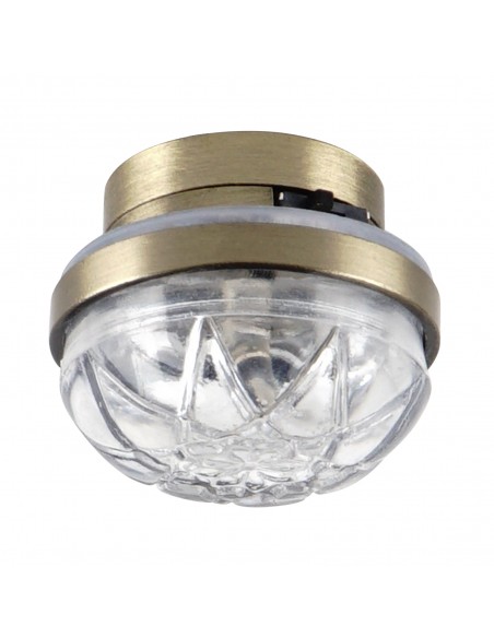 Waldosia 1:12 Scale Dollhouse Miniature LED Clear Etched Ceiling Lamp