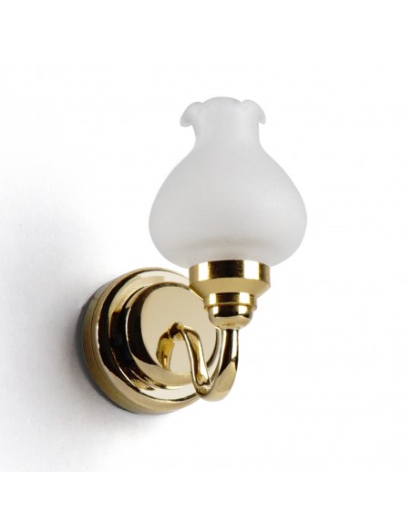 Waldosia 1:12 Scale Dollhouse Miniature LED Tulip Wall Lamp