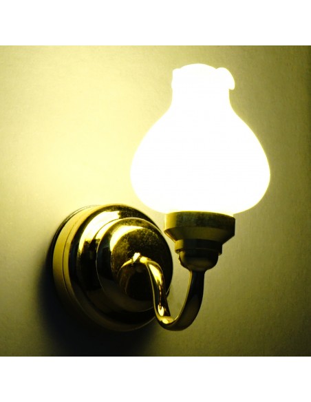 Waldosia 1:12 Scale Dollhouse Miniature LED Tulip Wall Lamp
