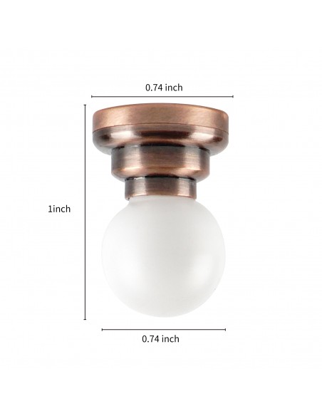 Waldosia 1:12 Scale Dollhouse Miniature Ceiling Lamp Battery Operated