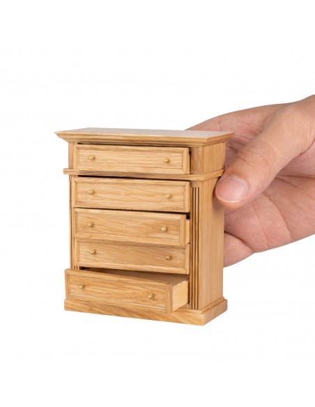 Miniature Oak 5-Drawer Dresser