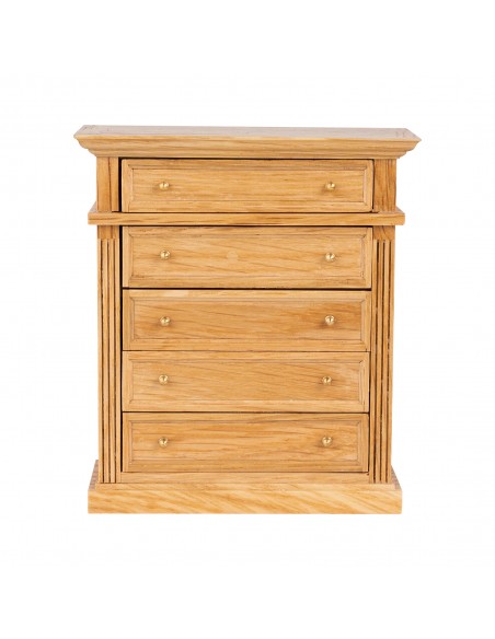 Miniature Oak 5-Drawer Dresser