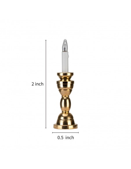 1:12 Scale Dollhouse Miniature 12v Powered Candle Lamp Set