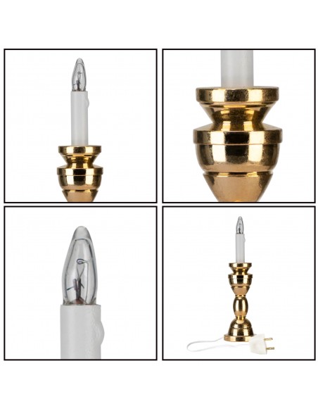 1:12 Scale Dollhouse Miniature 12v Powered Candle Lamp Set