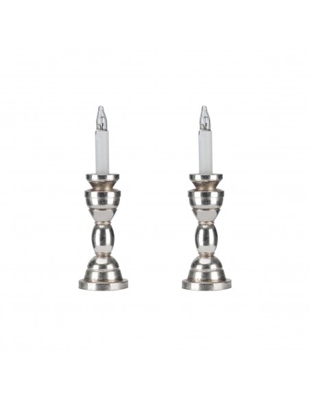 1:12 Scale Dollhouse Miniature 12v Powered Candle Lamp Set