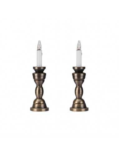 1:12 Scale Dollhouse Miniature 12v Powered Candle Lamp Set