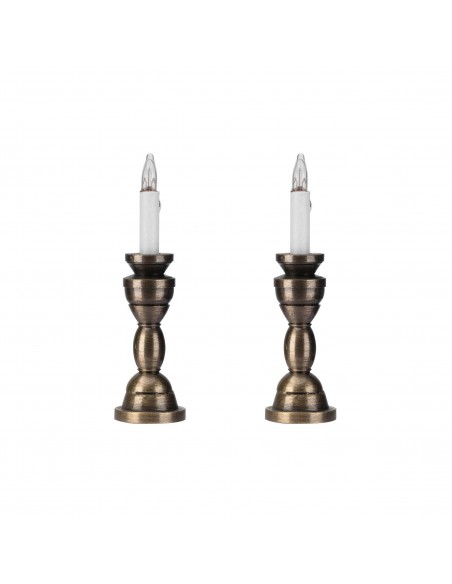 1:12 Scale Dollhouse Miniature 12v Powered Candle Lamp Set