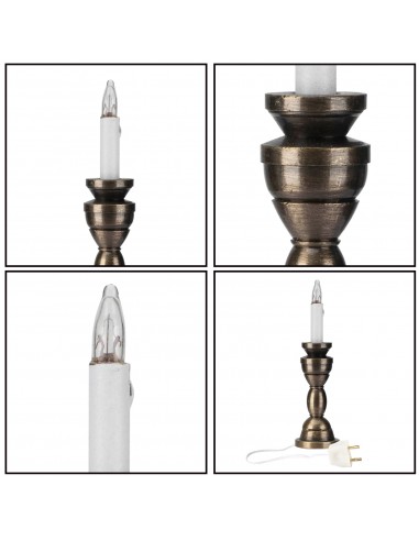 1:12 Scale Dollhouse Miniature 12v Powered Candle Lamp Set