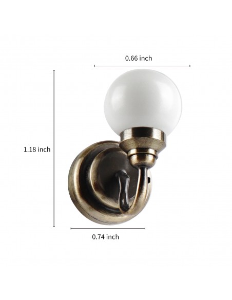 1:12 Scale Dollhouse LED Wall Sconce