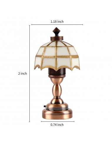 Waldosia 1:12 Scale Dollhouse Miniature Classic Battery LED Table Lamp