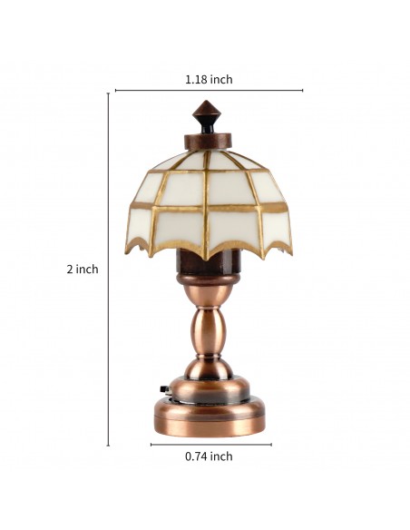 Waldosia 1:12 Scale Dollhouse Miniature Classic Battery LED Table Lamp
