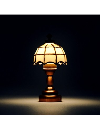 Waldosia 1:12 Scale Dollhouse Miniature Classic Battery LED Table Lamp