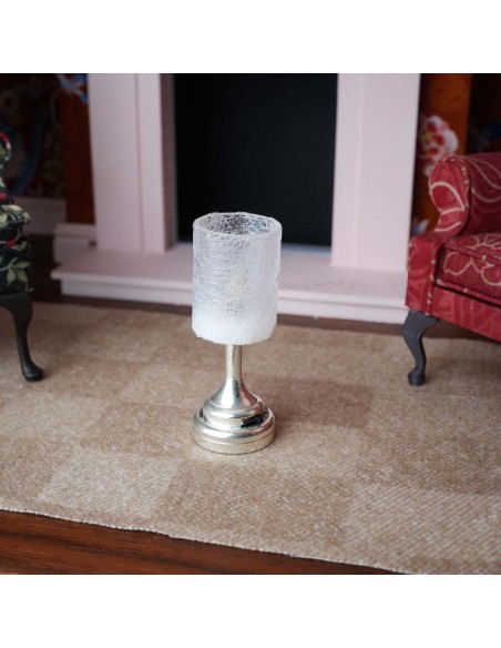 Waldosia 1:12 Scale Dollhouse Miniature Led Modern Table Lamp