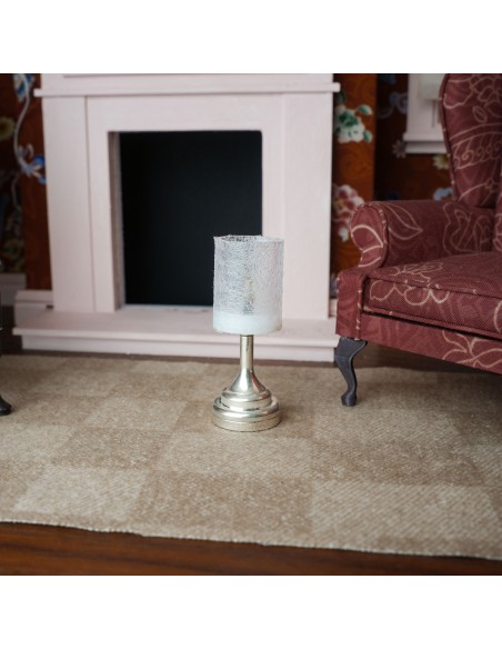 Waldosia 1:12 Scale Dollhouse Miniature Led Modern Table Lamp