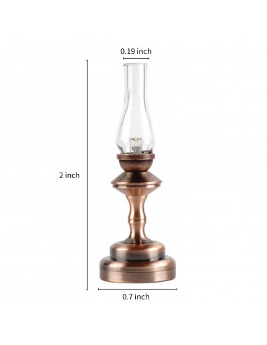 Waldosia 1:12 Scale Dollhouse Battery LED Hurricane Lamps