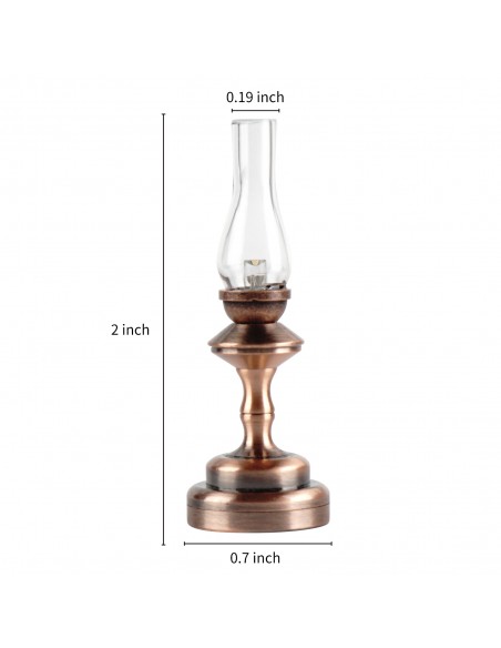 Waldosia 1:12 Scale Dollhouse Battery LED Hurricane Lamps