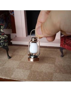 Waldosia 1:12 Scale Dollhouse Miniature Battery LED Oil Lantern Lamp 2