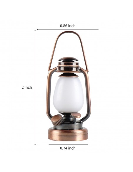 Waldosia 1:12 Scale Dollhouse Miniature Battery LED Oil Lantern Lamp
